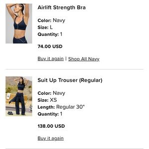 ALO Yoga Airlift Strength Bra - Navy Blue